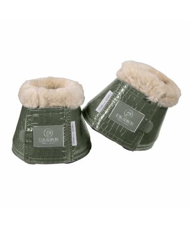 Eskadron Platinum Bell Boots Jumping Boots Croco FAUXFUR 1 Pair ashgreen S