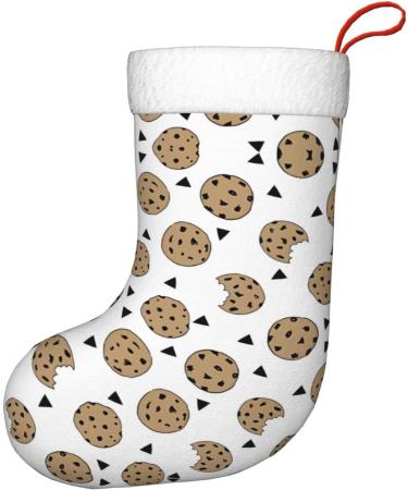 YYHHAOFA Cookies Food Chocolate Chip Biscuits Prints Christmas Decorative Stockings : Soft Light and Tactile Suitable for Christmas Holiday Party - Buy Online on SooperMarket.com