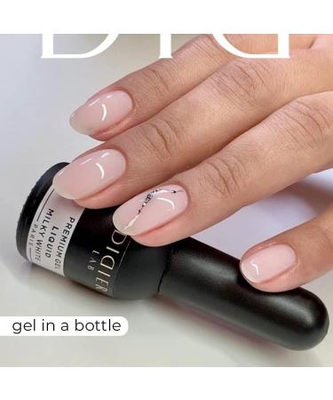 Didier Lab Premium Milky White Builder Gel 10ml - Nail Extension, Strengthener, Repair - LED UV Gel for Nail Forms - Hardener and Builder in a Bottle - Buy Online on SooperMarket.com