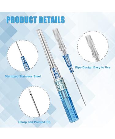 Stainless Steel 22G IV Catheter Needles - 5Pcs Piercing Kit for Ear Nose Lip Tongue Belly Navel Nipple Cartilage, Hollow Needles for Piercing - Buy Online on SooperMarket.com