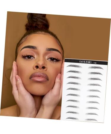 MAGICLULU 2 Pairs Eyebrow Sticker Black Makeup Adhesive Eyebrow Template Makeup Brishes Disposable 6d - Buy Online on SooperMarket.com