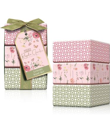 Baylis & Harding Royale Garden Rose Poppy & Vanilla Luxury Wrapped Soaps Gift Set - Vegan Friendly - Buy Online on SooperMarket.com