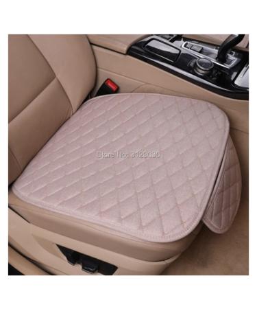 Aqxyedc Flax Car Seat Covers Interior Automobiles Front Backrest Seat Cushion Universal Four Seasons Protector Mats Cover Seats Set wanglan(Color:1 pad beige)