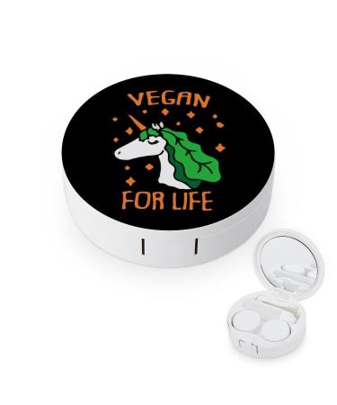 Vegan Unicorn Contact Lens Travel Kit Portable Cute Contact Box with Mirror for Daily Outdoor