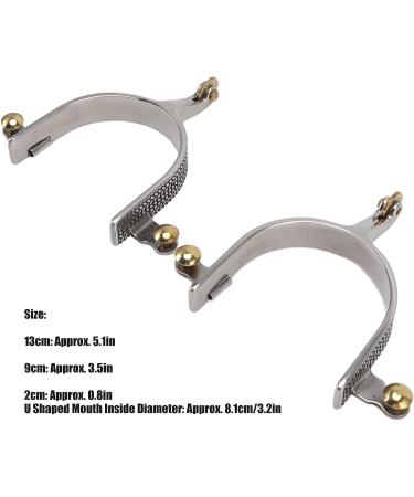 Stainless Steel Roller Spurs - Equestrian Gear Accessories for Horse Training | 5.1 x 3.5 x 0.8in | For Men and Women - Buy Online on SooperMarket.com