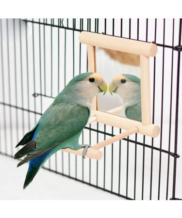Hanging Bird Mirror Swing Toy - Interactive Play for Small Parrots & Birds - 2PCS - Buy Online on SooperMarket.com