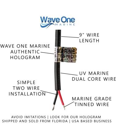 Wave One Marine Dual Color LED Marine Spreader Light - White Housing White & Blue | High Lumen Output - Stainless Hardware & Bracket - IP68 Waterproof - Multicolor - Boat Deck Flood Beam - Buy Online on SooperMarket.com