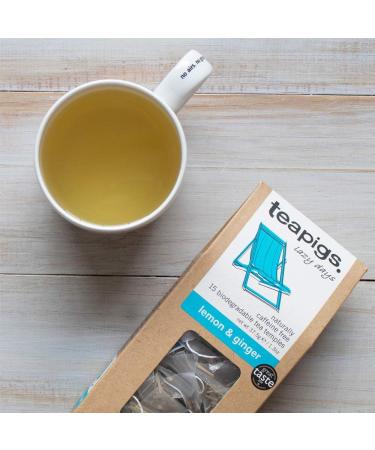 Teapigs Lemon and Ginger Tea Bags Made With Whole Leaves (1 Pack of 50 Tea Bags) & Teapigs Liquorice and Peppermint Tea Made With Whole Flowers (1 Pack of 50 Tea Bags) + Peppermint Tea 125 g (Pack of 1) - Buy Online on SooperMarket.com