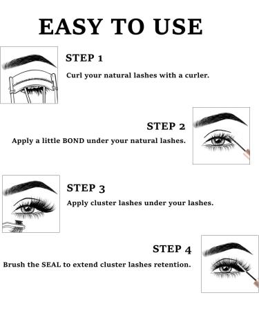 Cluster Lashes 144 Pcs Individual Eyelash Extensions - 10/12/14/15/16mm C/CC/D Curl - Thin Band, Reusable & Natural Soft - OP20 - Buy Online on SooperMarket.com