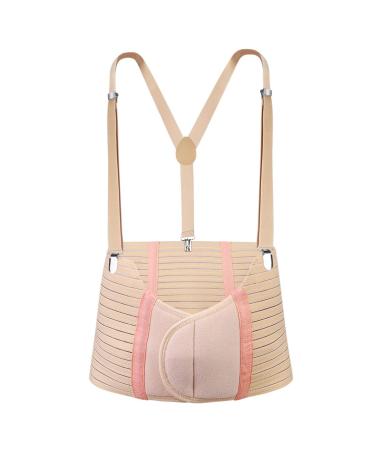 Healifty Maternity Belt Breathable Pregnancy Back Support Belly Brace with Adjustable Shoulder Strap (Beige)