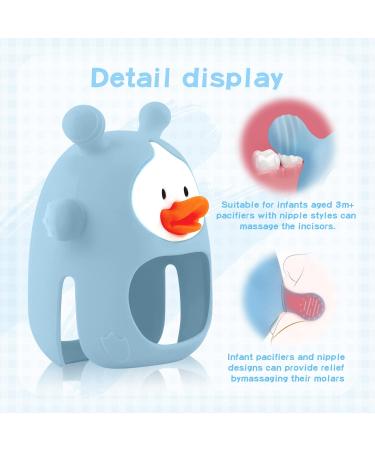 Silicone Duck Baby Teether Toy for Infants 3+ Months - BPA Free and Easy to Clean - Buy Online on SooperMarket.com