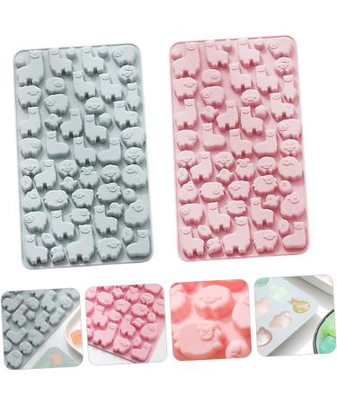 2pcs Chocolate Silicone Mold Silicone Jelly Mold Muffin Chewing Gum Candle Molds Silicone Soap Molds Cupcake Baking Pan Rubber Candy Molds Biscuit Cartoon Silica Gel Chocolate Mold 23.2X12.9X1.1CM Random Color - Buy Online on SooperMarket.com