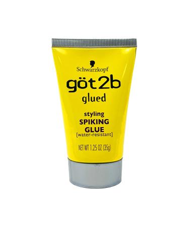 (6Pack) Glued Styling Spiking Water Resistant Glue Unisex by Got2B 1.25 Ounce