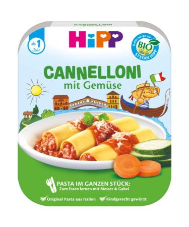 HiPP Cannelloni with vegetables pack of 6 (6 x 250 g) H 8641 Cannelloni/vegetables 250g 250g Single