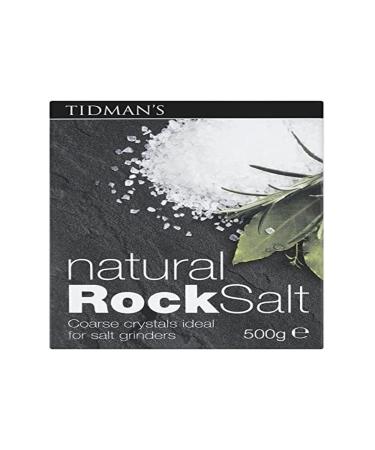 Tidman's Natural Rock Salt | Coarse Crystals | Natural Seasoning | Healthy diet | 500g (Pack of 6)