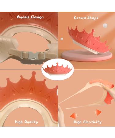 KAMHBE Kids Shower Cap Shield - Adjustable Crown Hair Wash Visor for Eyes, Ears & Face (Red) - Buy Online on SooperMarket.com