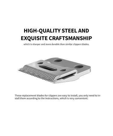 KBDS 2-Hole Replacement Shear Blades | Precision Blades for Magic Clip 5 Star Senior & Reflections Senior | 2-Pack | Silver - Buy Online on SooperMarket.com