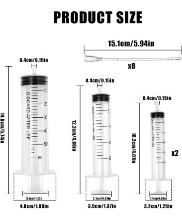 Baby Bird Feeding Syringe Set 10ml 20ml 60ml Pet Parrot Feeding Syringe with Tubes Bird Syringe Feeder Measuring Syringe Tools for Feeding Small Animals Scientific Industrial Labs (10ml+20ml+60ml) - Buy Online on SooperMarket.com