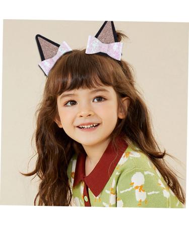 MUSISALY 6 Pairs Hair Bow Barrettes Kawaii Hair Clips Glitter Bowknot Hairpin Cute Hair Supplies Glitter Hair Clips Ear Bow Hair Barrettes Hair Pin Hair Clips for Girl Bow Hair Clip Fabric - Buy Online on SooperMarket.com
