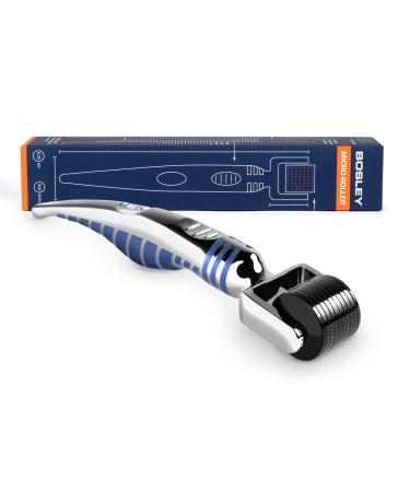Bosley Micro-Roller   Promote Hair Growth with .25mm 540 Stainless Steel Needles-Beard & Scalp  Facial Hair Growth Stimulator - Replaceable Roller Head  Anti-Slip Handle  Exfoliating Derma Face Roller