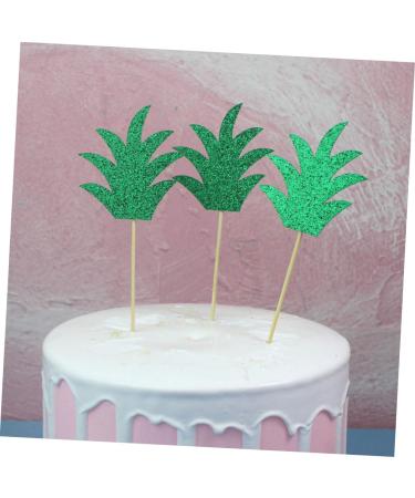 Warmhm 15pcs Fruit Cake Chic Decor Cake Picks Wedding Decor Glittery Leaf Topper Fruit Decor Leaf Cake Topper Reusable Decor Capacillos Para Cupcake Summer Party Pineapple Insert Card - Buy Online on SooperMarket.com