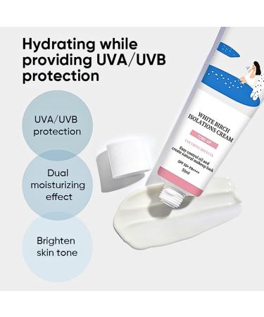 Korean Sunscreen SPF 50+ Birch Juice Moisturizing Suncream SPF 50+ PA++++ Organic Sun Cream SPF 50 for Face Body Even Skin Tone Strong UV Protection 50ml 1 - Buy Online on SooperMarket.com