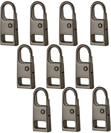 Fovolat Zipper Replacement Pull | Detachable Metal Zipper Pulls for Quick Replacement | Sturdy Removable Zipper Pulls Tab Zipper Handle Fixer for Easy Zipper Repair Black Copper - Buy Online on SooperMarket.com