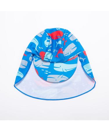 BONVERANO Baby Boy All-in-one Sunsuit/Swimsuit | UPF 50+ Sun Protection | 12-18 Months | Blue/Red Whale Design - Buy Online on SooperMarket.com