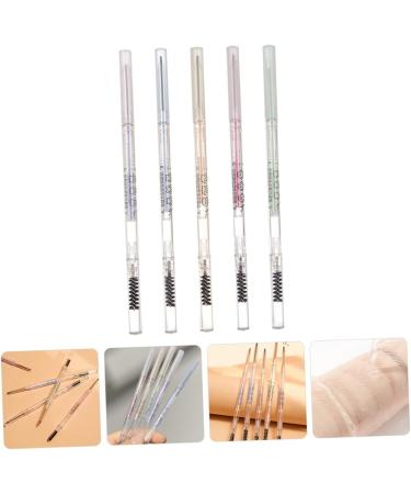Angoily 5pcs Tools Eye Brush with Pencils S Double-head Brown Pencil Thin Pens Makeup Eyebrow - Buy Online on SooperMarket.com