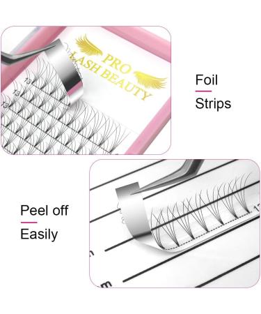 4D-D-0.10-14mm Short Stem Pre Made Fan Eyelash Extensions - Russian Volume Lashes 0.07 0.10 - 14 mm - Buy Online on SooperMarket.com