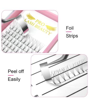 Buy 4D-C-0.10-9 Short Stem Eyelash Extensions - Volume Eyelashes C Curl 0.10mm | 12 Pieces Pack - International Shipping Available - Buy Online on SooperMarket.com