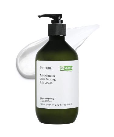 THEPURE Triple Barrier Derma Calming Body Lotion 500ml (16.9 fl.oz.) - Vegan Family Body Moisturizer  Kids to Adult  Fragrance-Free Hydrating Lotion with Shea Butter & Panthenol for Dry and Dull Skin