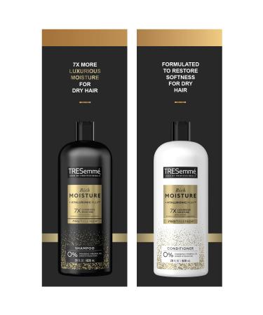 TRESemm Sulfate-Free Shampoo & Conditioner Set - Moisture Rich Hydrating Treatment for Dry Damaged Hair with Hyaluronic Acid Vitamin C & Biotin - Family Size 28 Oz - Buy Online on SooperMarket.com
