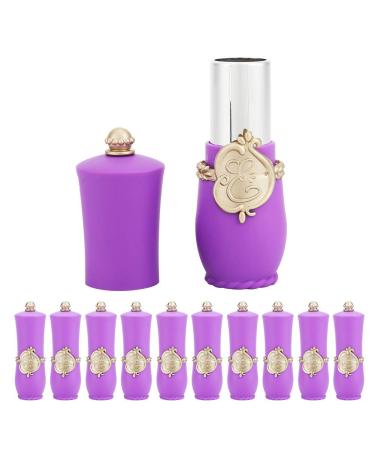 Royal Style Chapstick Container | DIY Lipstick & Lip Balm Tubes - Purple 10 Pcs Edition #4 | International Shipping - Buy Online on SooperMarket.com
