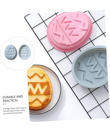 Zerodeko 2pcs Cake Silicone Mold Egg Shaped Mold Tuile Molds Silicone DIY Baking Moulds Easter Bunny Egg Silicone Easter Eggshell Semi Sphere Silicone 3D Silicone Mold Food Silica Gel Fudge 19.9x16.4cm Blue - Buy Online on SooperMarket.com