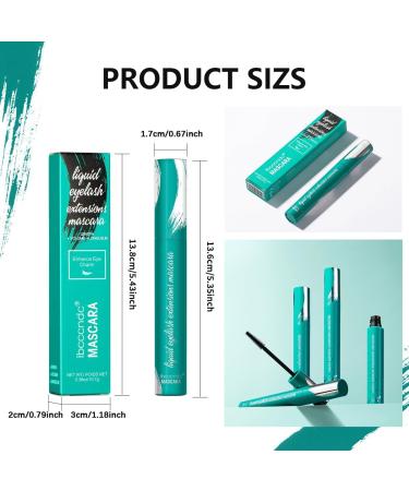 Aaiffey 2Pcs Volume Mascara Fiber Lash Extension Mascara for Natural Lengthening and Thickening Effect Waterproof & Smudge-Proof Mascara Black + Brown 2pcs(brown+black) - Buy Online on SooperMarket.com
