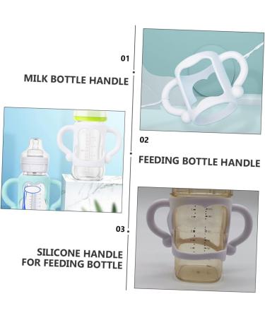 Kisangel 14 Pack Baby Bottle Handle Gripper Toys - Toddler Milk Feeder Handle & Beak Cup - White - Ideal for Baby Food & Feeding Accessories - Buy Online on SooperMarket.com