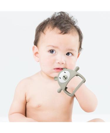 COZYPANDA Baby Teething Toys 0-12 Months - Silicone Teether for Sore Gums, BPA Free - Sage Color - Soothing Chew Toy for Boys and Girls - Buy Online on SooperMarket.com