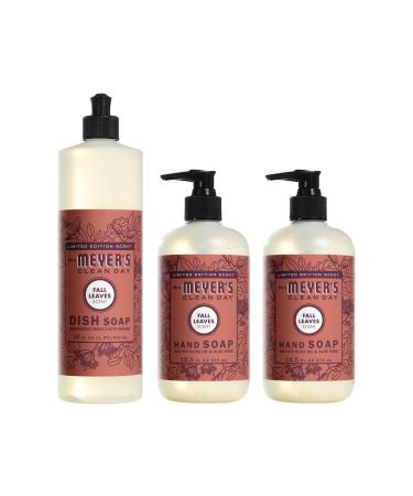 MRS. MEYER'S CLEAN DAY Variety 2 Liquid Hand Soap 12.5 OZ 1 Liquid Dish Soap 16 FL OZ (Fall Leaves)