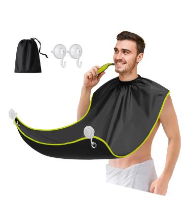 Yinke Beard Bib Apron Beard Hair Catcher for all Men Shaving & Trimming Non-Stick Beard Cape Grooming Cloth Waterproof With 2 Suction Cupsa and 1 Storage bag Best Gifts for Dad or Husband