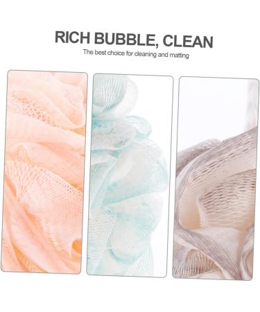 NOLITOY 3pcs Bath Ball Body Scruber Set | Japanese-Style Shower Grooming Gloves & Bath Sponges | Beauty Bathing Accessories - Buy Online on SooperMarket.com