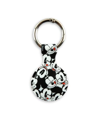 Disney Mickey Mouse Holder for Apple Airtag - Protective Tracker with Keychain for Dog Bags Keys - Disneyland Essentials Mickey Faces