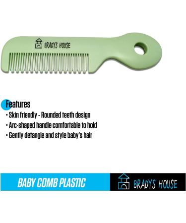 BRADYS HOUSE 3 Piece Baby Hair Brush & Comb Set - Soft Goat Bristle Hair-Brush, Silicone Bath Brush, Plastic Comb for Newborns, Infants, Toddlers & Kids - Buy Online on SooperMarket.com