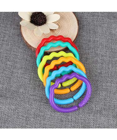 24pcs Rainbow Teething Rings for Babies | Safe Gift & Toy | International Shipping - Buy Online on SooperMarket.com