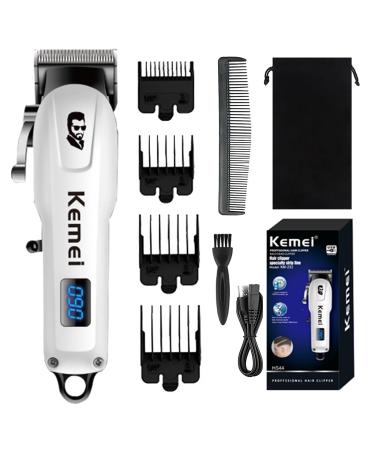 KEMEI Trimmer Electric Beard Trimmers for Men Cordless Small Beard/Hair Clipper Kit Rechargeable Detailer Trimmer with LED Display KM-232