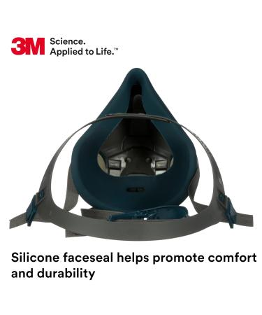 3M Rugged Comfort Half Facepiece Reusable Respirator 6502/49489 - Medium, with Cool Flow Valve for Welding, Sanding, Cleaning, Grinding, and Machine Operations - Buy Online on SooperMarket.com