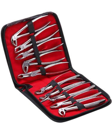 Stainless Steel Tooth Extraction Forceps Set - 10pcs Dental Extraction Tools for Dentists - Premium Instrument Kit for Effective Tooth Removal - Buy Online on SooperMarket.com