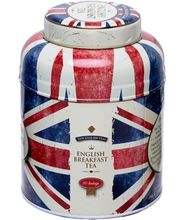 New English Teas Union Jack Round Tea Caddy With 80 English Breakfast Teabags - Buy Online on SooperMarket.com
