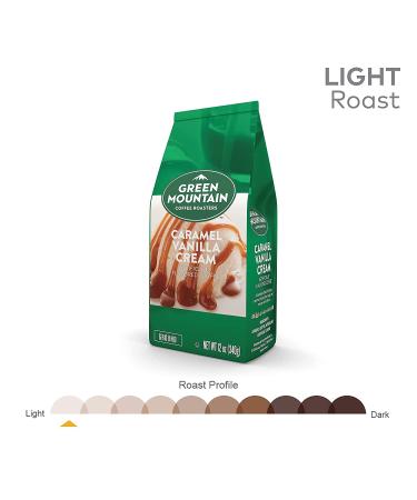 Green Mountain Coffee Roasters Caramel Vanilla Cream Ground Coffee 12 oz - Light Roast - Bagged Flavorful Ground Coffee - 1 Pack - Buy Online on SooperMarket.com