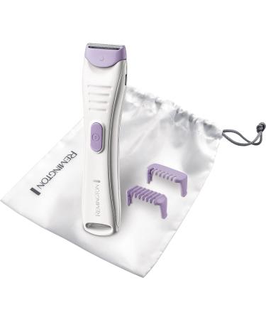 Remington Smooth and Silky Cordless Women's Wet and Dry Bikini Trimmer with 2 Comfort Combs and Beauty Bag BKT4000 White/Purple